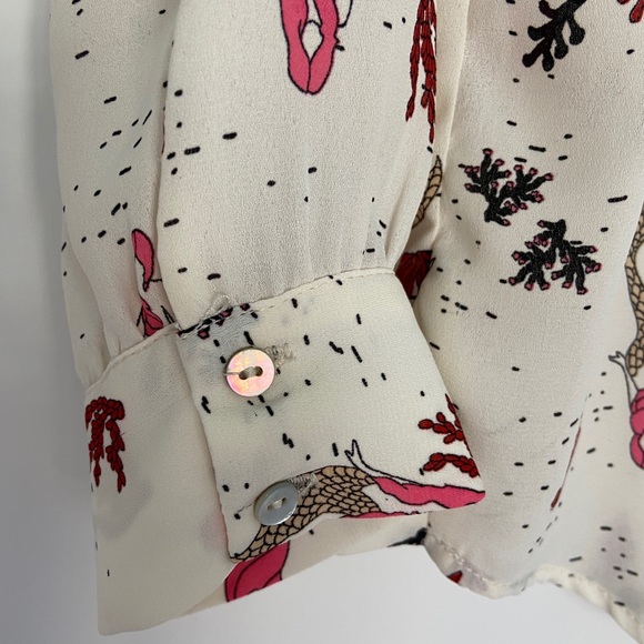 Chic Zara Mermaid Printed Long Sleeve Shirt XS - Picture 6 of 7